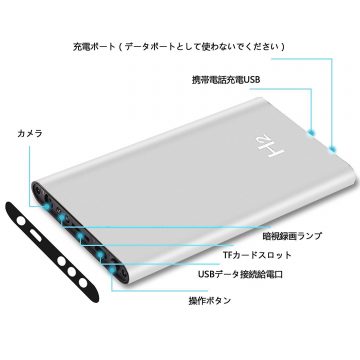 モバイルバッテリー型隠しカメラ